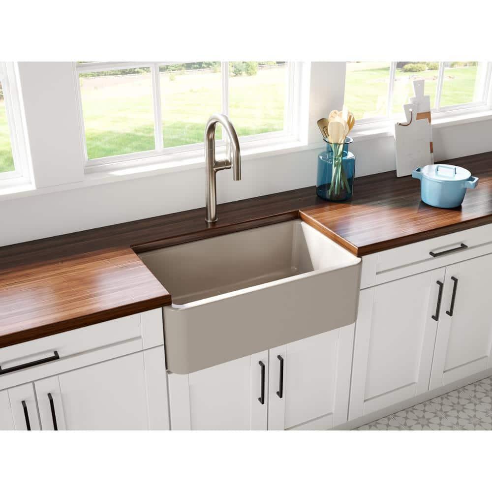 33'' L Farmhouse / Apron Single Bowl Fireclay Kitchen Sink