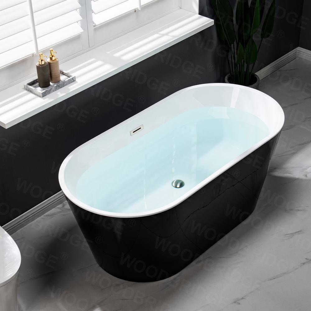 59'' x 29.5'' Freestanding Soaking Acrylic Bathtub
