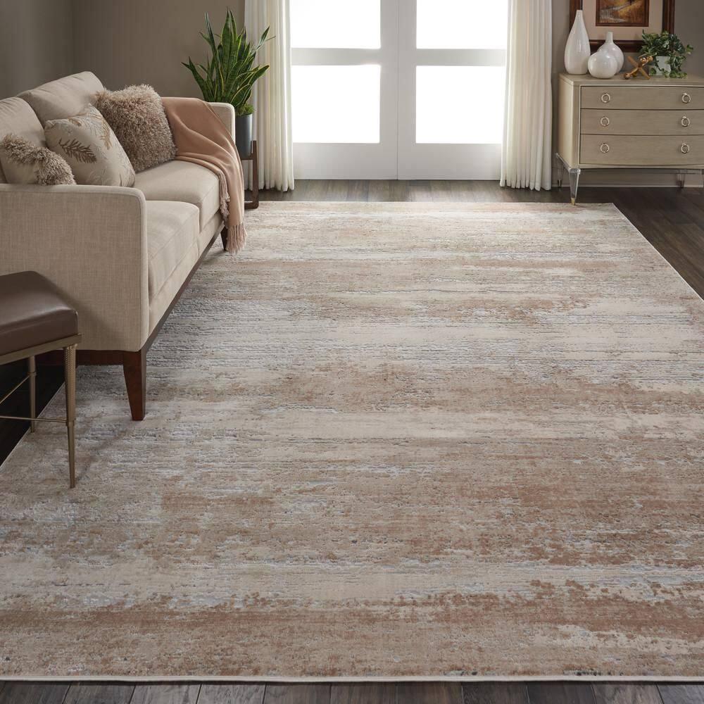 Nourison Rustic Textures Modern Indoor Area Rug Beige 7'10" x 10'6"