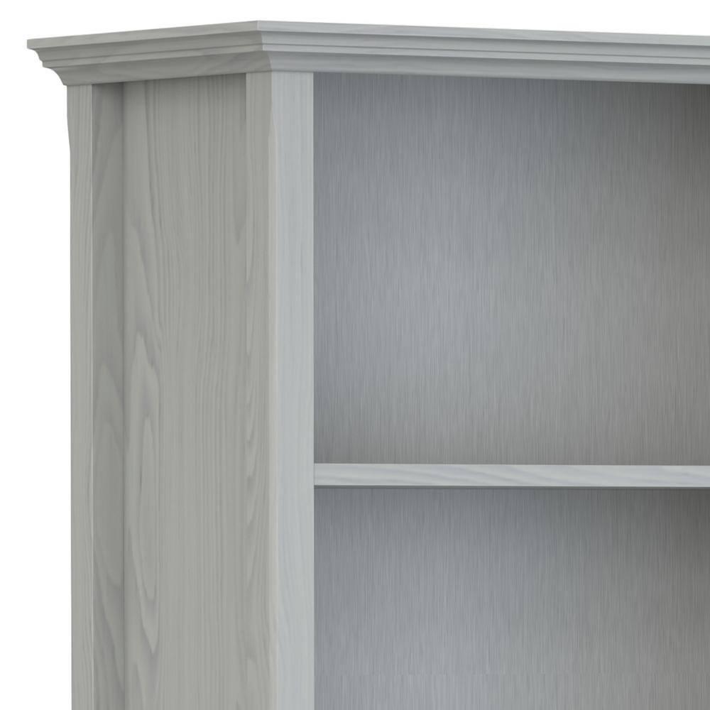 Simpli Home Amherst 30"W Solid Wood 5 Shelf Bookcase with Adjustable Shelves