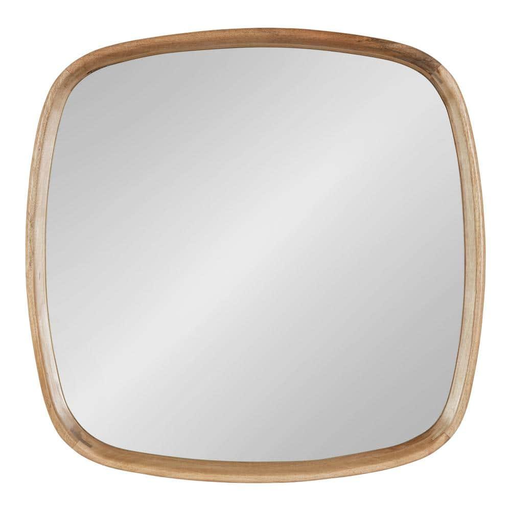 Kate and Laurel Prema Framed Wall Mirror, 26x26, Natural