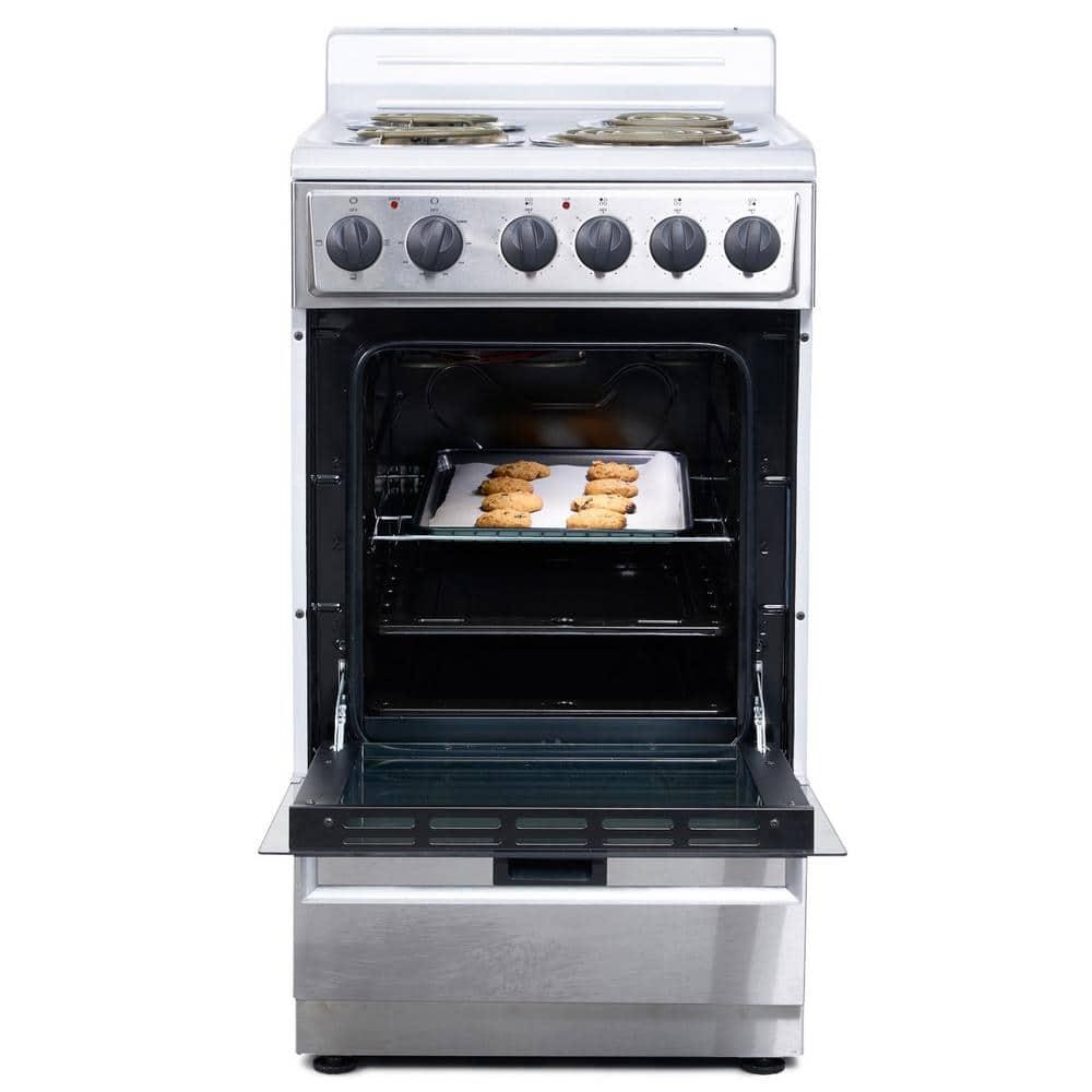 Premium Levella 24" Freestanding Electric Range with 4 Burners and 2.6 Cu. Ft. Oven Capacity