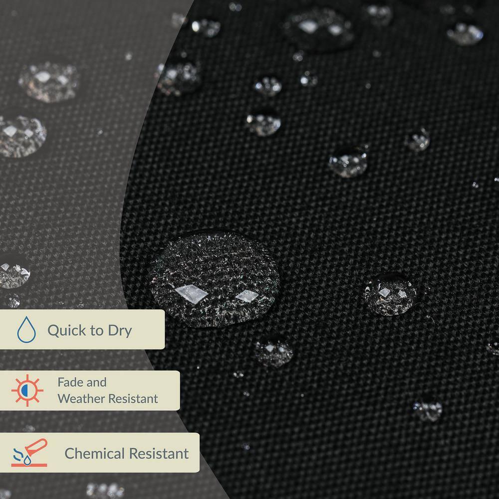 9' x 4.5' Lanai Half Patio Umbrella Black - Island Umbrella: Steel Frame, Water & UV Resistant