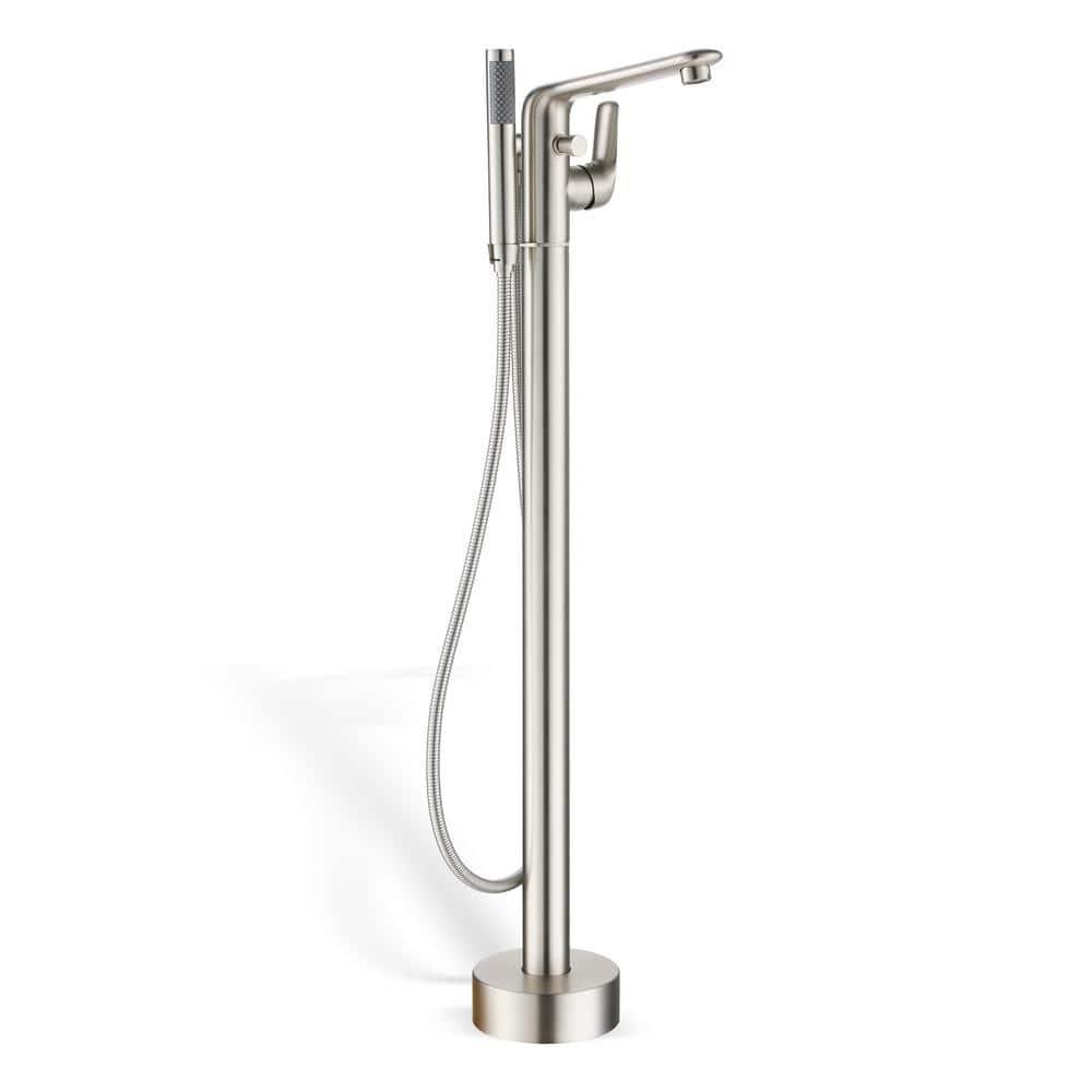CASAINC KCLT0054-BN Single Handle Freestanding Bathtub Faucet with Diverter and Handshower
