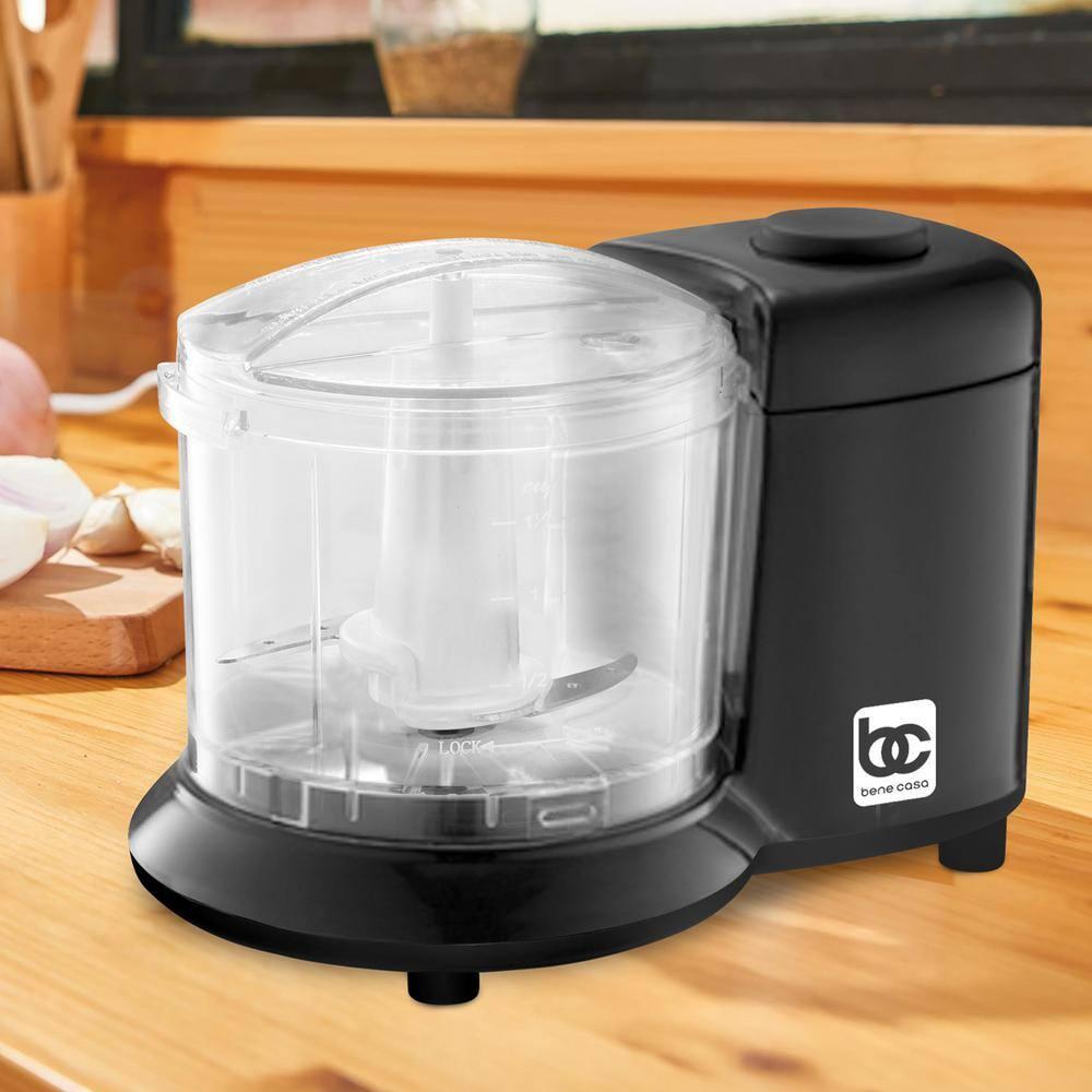 1.5-Cup Single Speed Black Mini Food Chopper Slicer