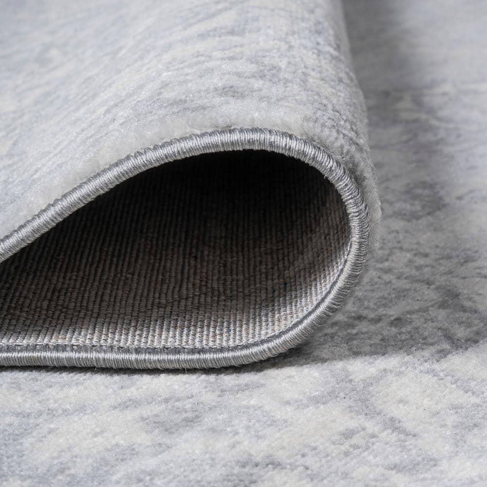 8' X 10' Modern Persian Vintage Moroccan Medallion Area Rug, Light Gray - JONATHAN Y