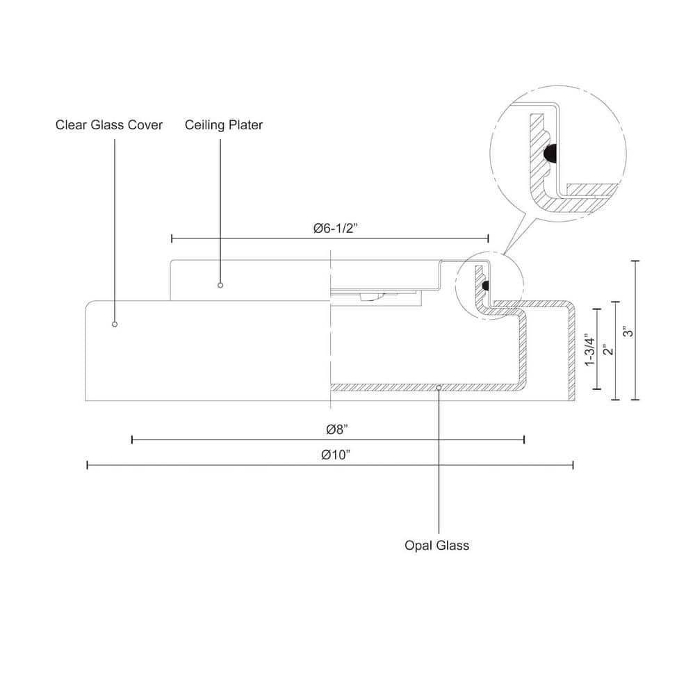 Aston Glass LED Flush Mount