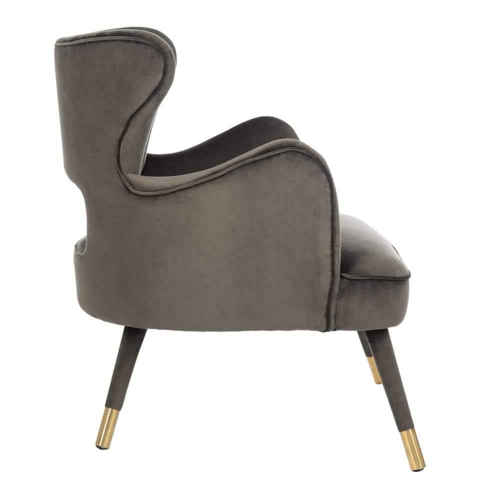 Blair Wingback Accent Chair - ACH4504 - Shale/Gold - Safavieh