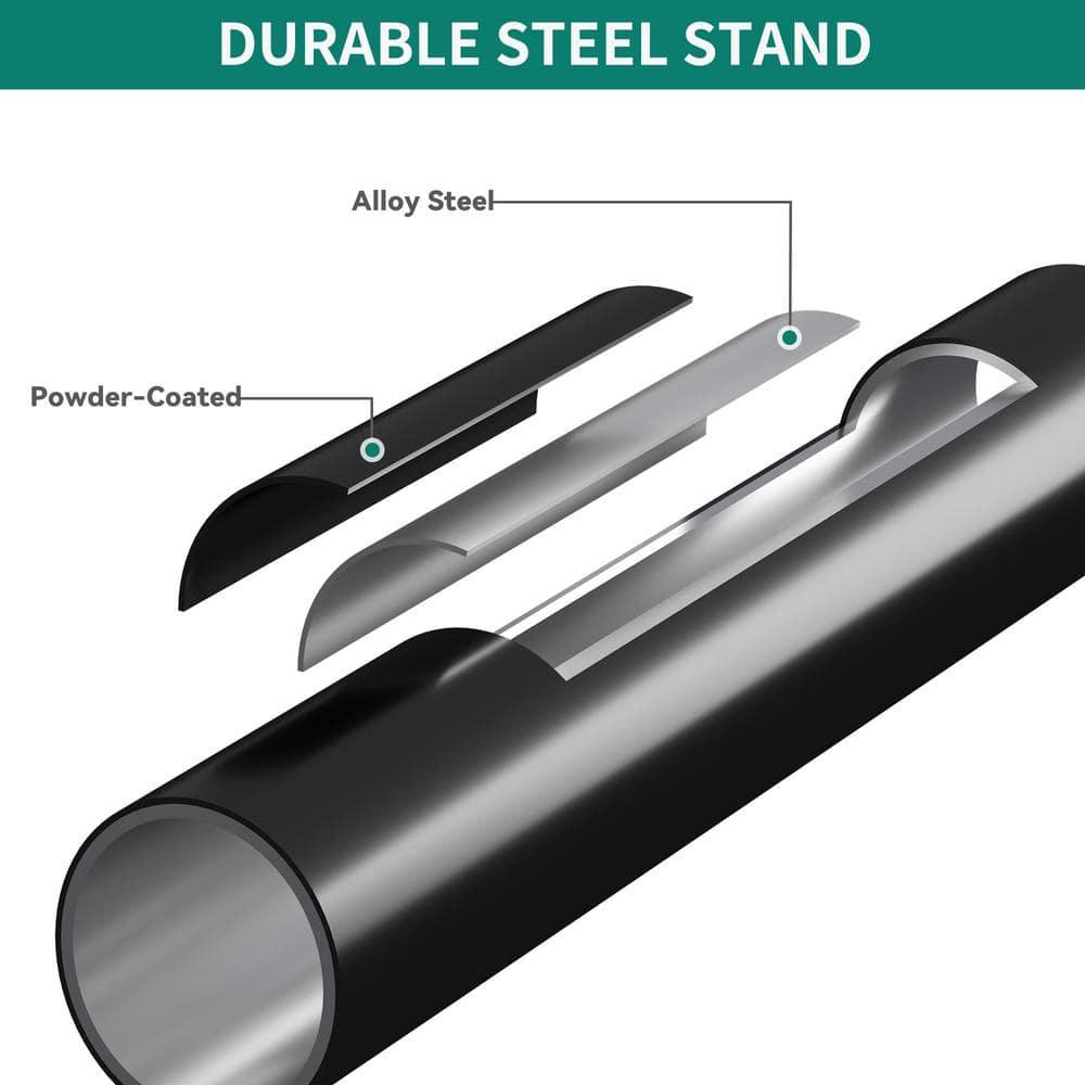 Costway Outdoor Patio Swing Canopy 3 Person Canopy Swing Chair Patio Hammock Black