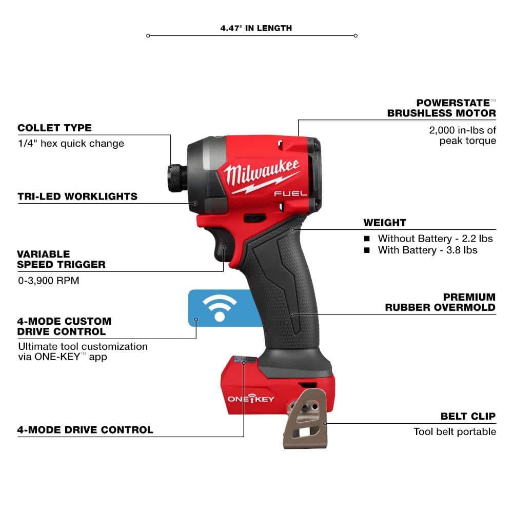 Milwaukee Tool M18 FUEL  2-Tool Combo Kit w/ ONE-KEY