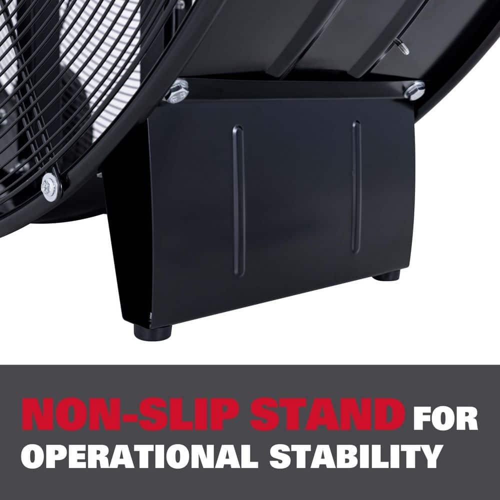 42-inch Black Aluminum Industrial Drum Fan with Wheels