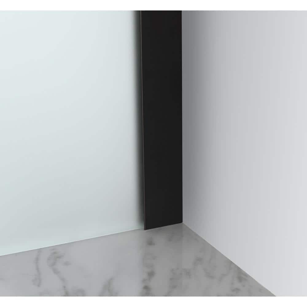 Coraline XL 52" - 56" W x 34" D x 80" H Frameless Rectangle Sliding Shower Enclosure, Frosted Glass