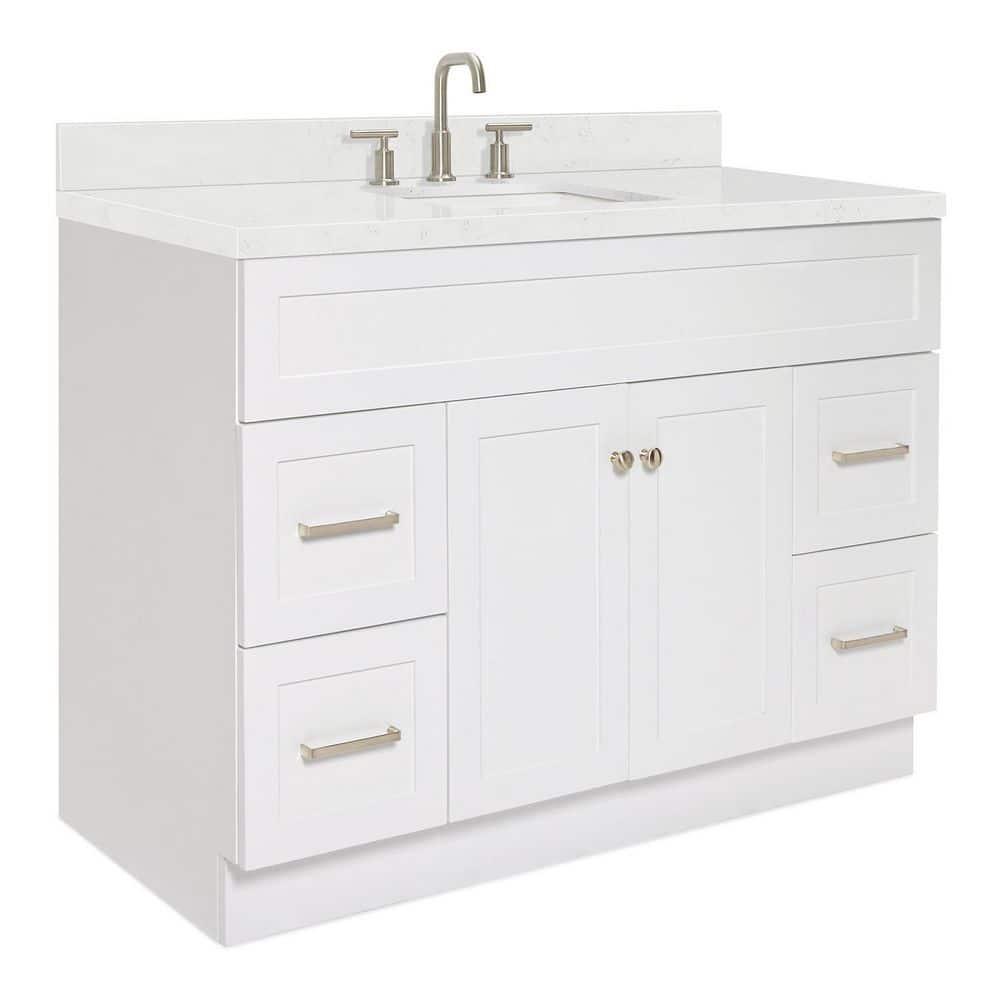 Ariel F048scqrvo Hamlet 48" Free Standing Single Basin Vanity Set - White