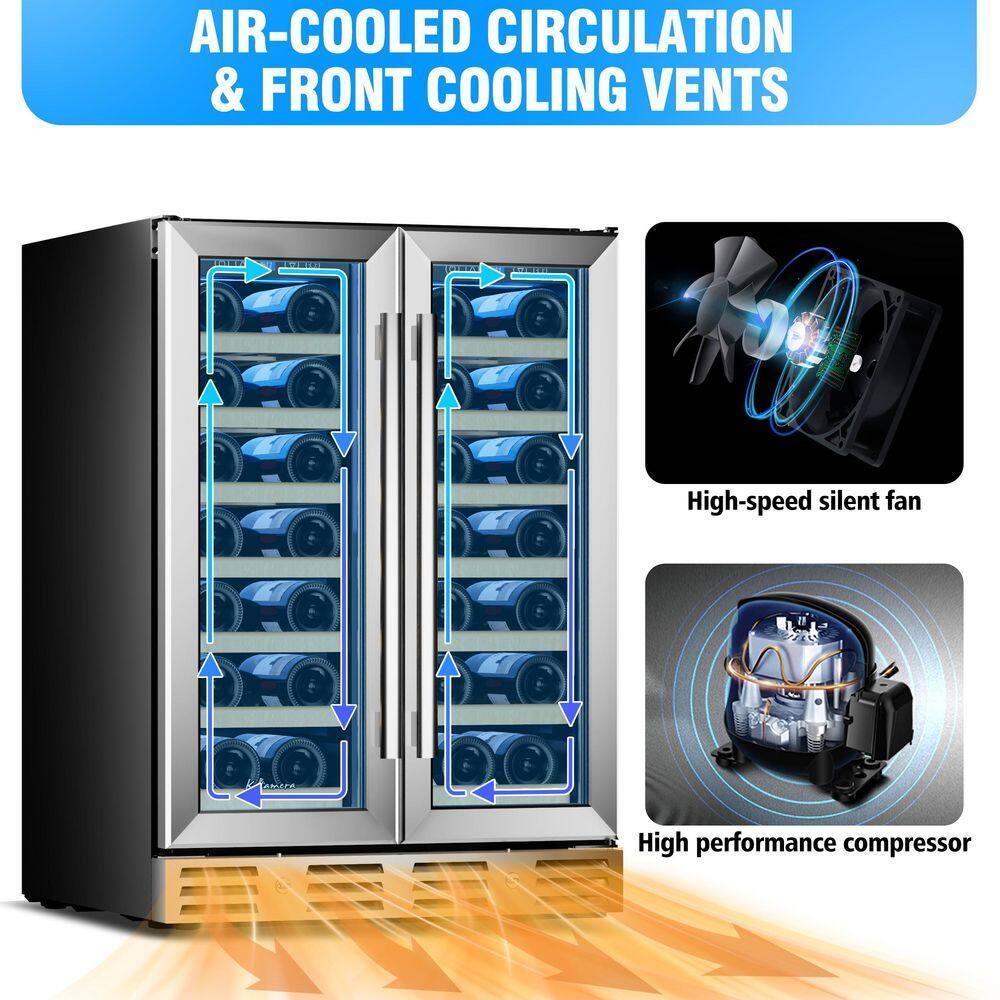 Kalamera Kalamera 40 Bottle Dual Zone Built-In Wine Refrigerator