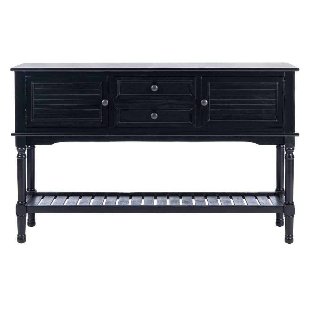 Tate 2 Drawer 2 Door Console Table - CNS5722B - Black - Safavieh