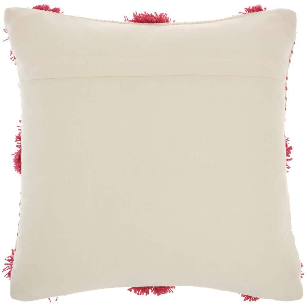 Pom-poms Cotton Reversible Throw Pillow