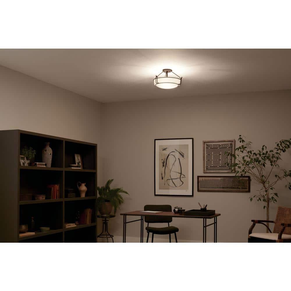 Kichler Lighting Alkire 3 - Light Semi-Flush Mount in  Black