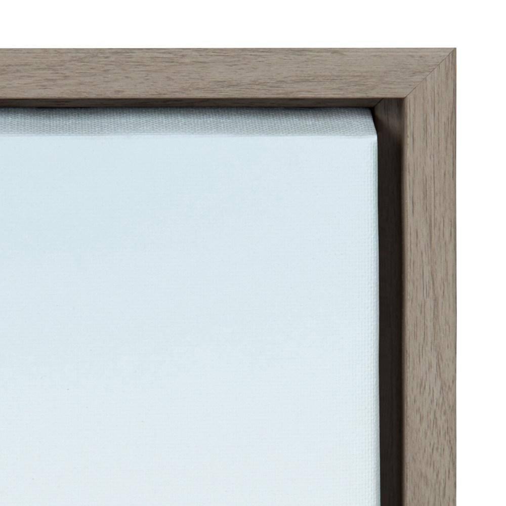 28" x 38" Sylvie Wooden Pier on Beach Framed Canvas Gray - Kate & Laurel All Things Decor
