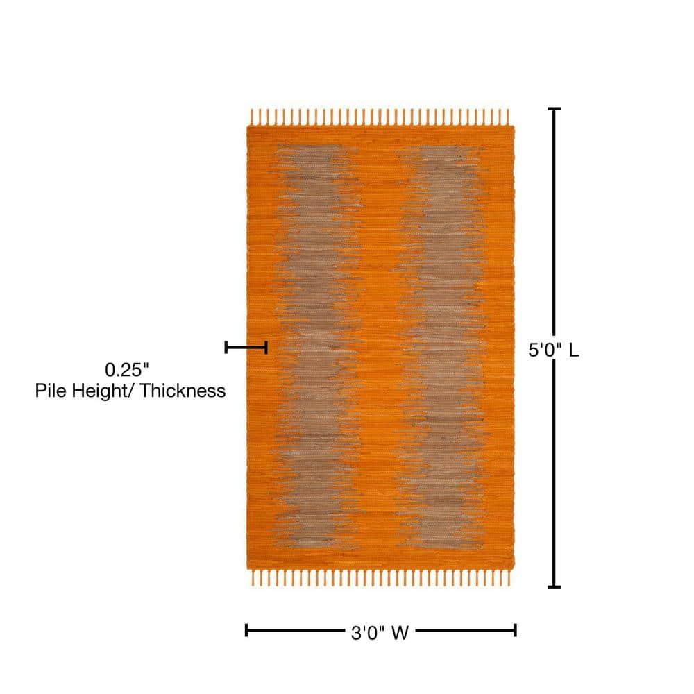 Montauk MTK718 Hand Woven Indoor Accent Rug - Orange - 3'x5' - Safavieh.