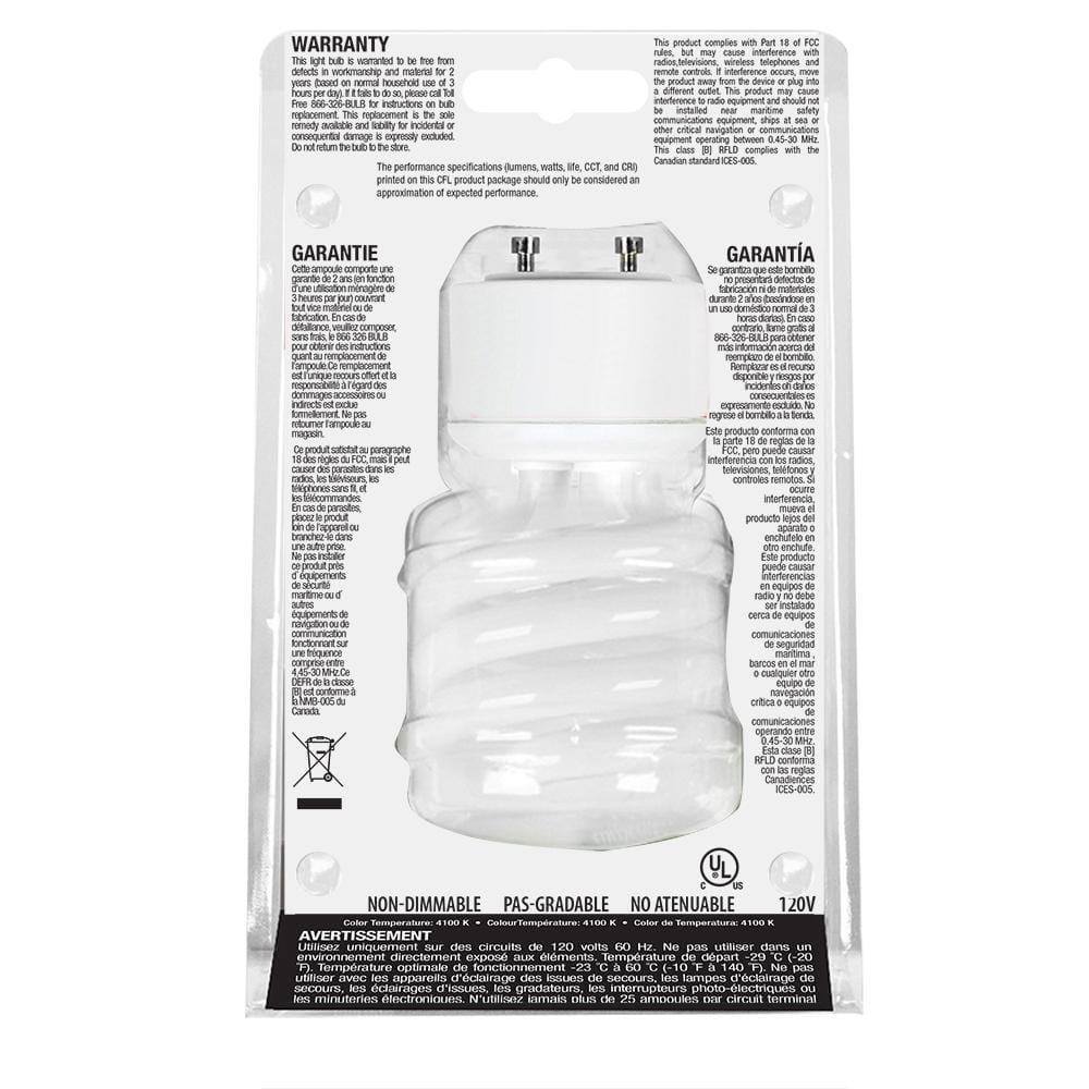 1PC Feit Electric Feit Electric BPESL23TM/GU24 Mini Twist Lock Base Bulb, 23 Watt