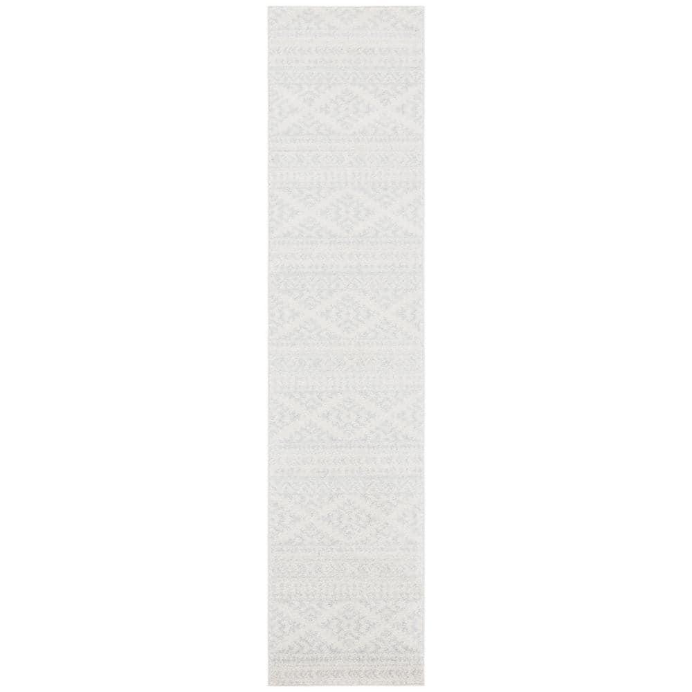 Tulum TUL272 Power Loomed Runner Rug - Ivory/Light Grey - 2'x11' - Safavieh.