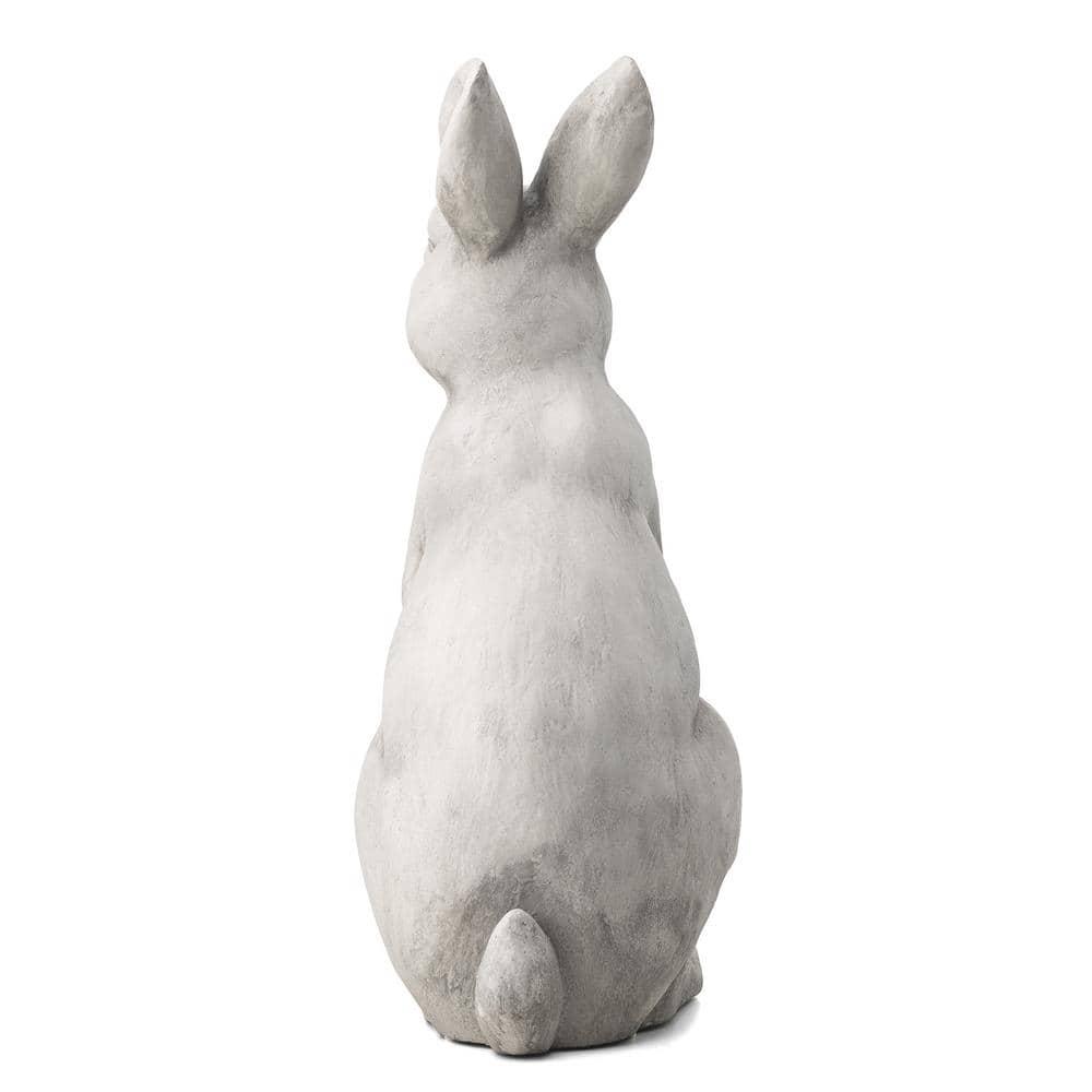 Glitzhome 22.75"H MGO White Standing Rabbit Statue
