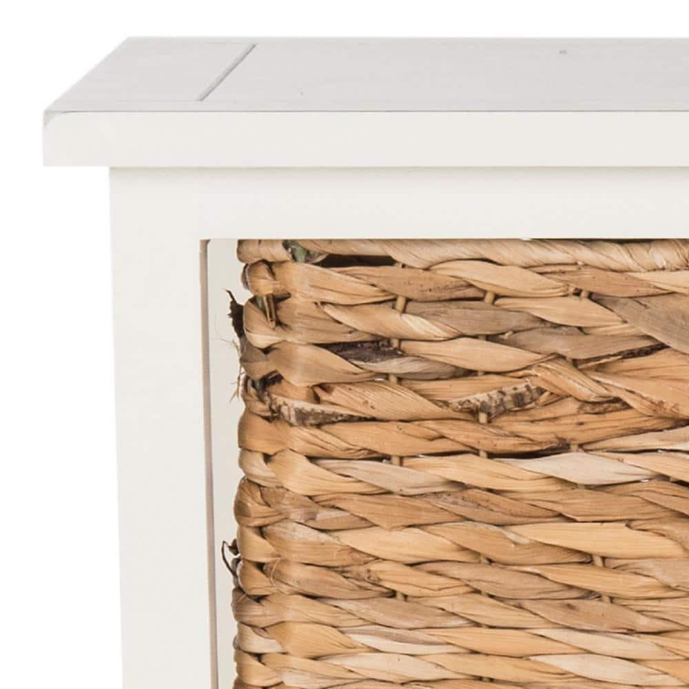 Halle Storage Side Table - AMH5738 - Vintage White - Safavieh Couture