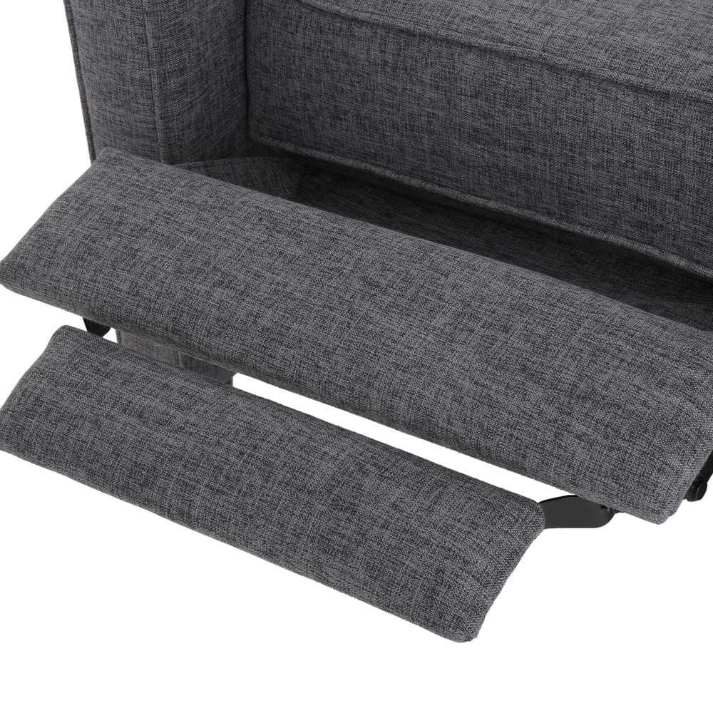 Mervynn Mid-Century Recliner Gray - Christopher Knight Home: Button Tufted, Beech Wood Legs