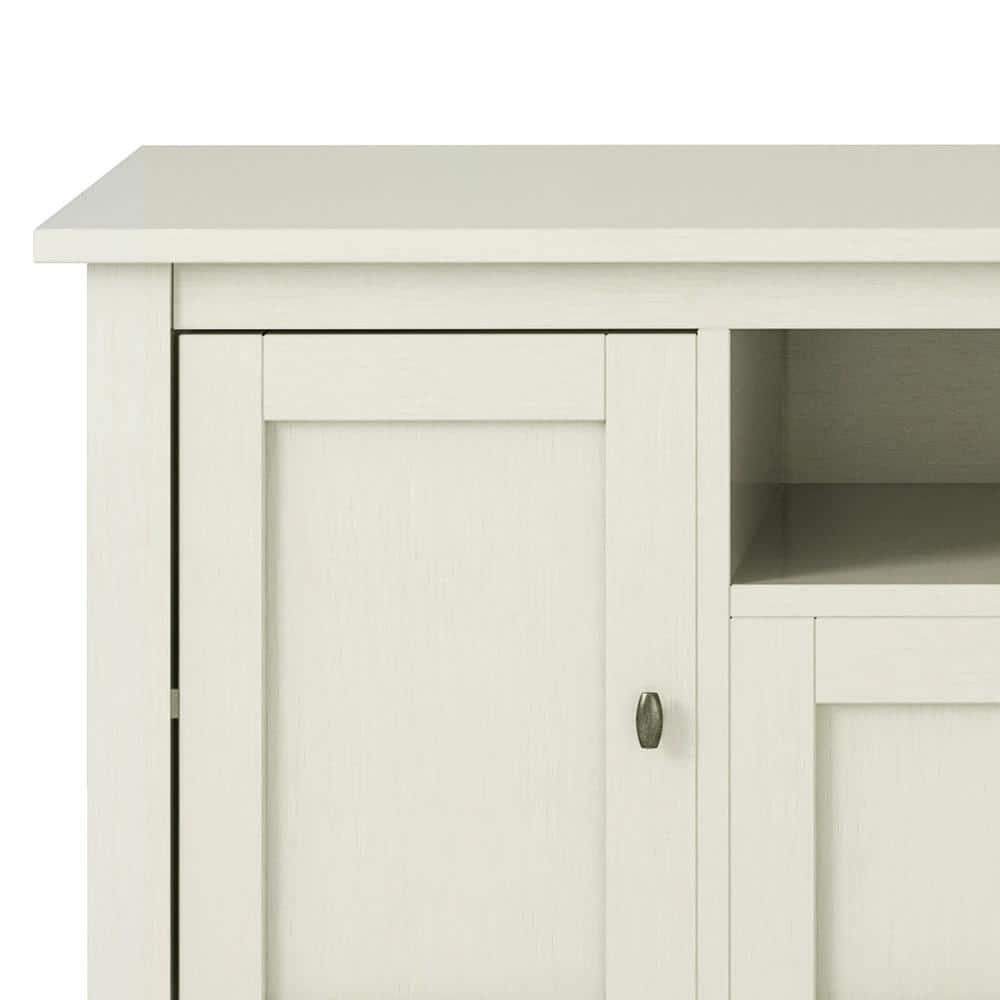 Simpli Home Warm Shaker 72"W Solid Wood TV Stand for TVs up to 80" with 4 Storage Cabinets and 2 Drawers