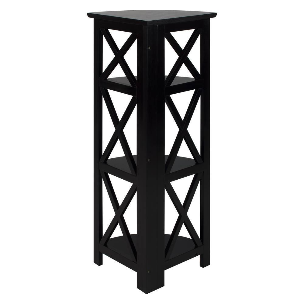 Casual Home Montego 3 Shelf Corner Folding Bookcase with Mantel Top