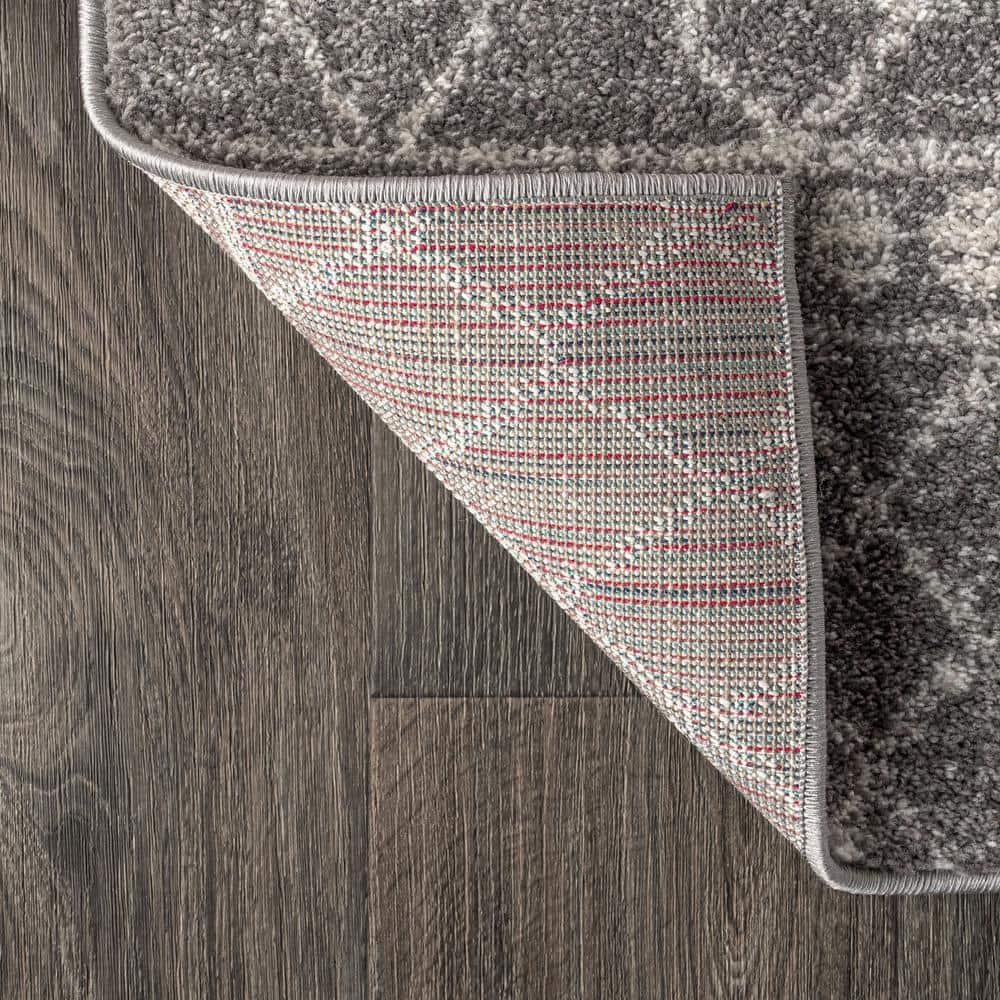 8'x10' Izil Moroccan Beni Souk Area Rug, Gray/Cream - JONATHAN Y