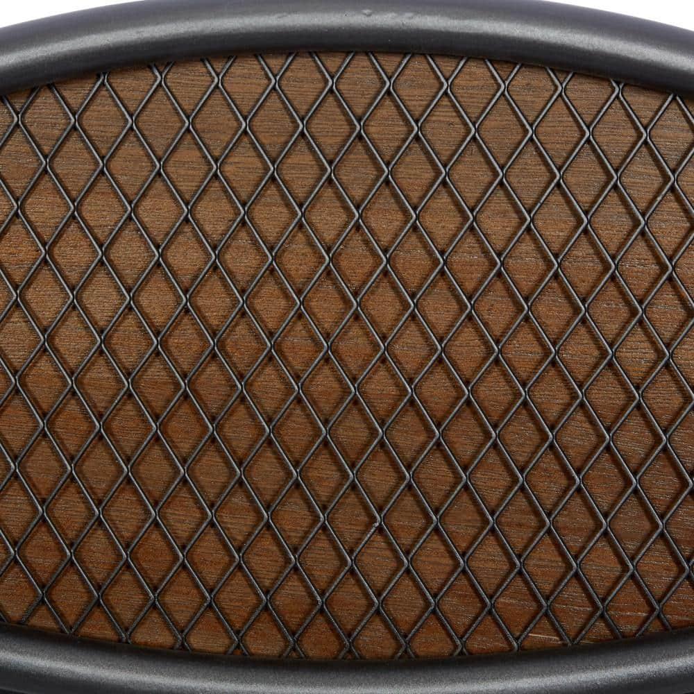 DecMode 32"W, 32"H Round Wall Mirror, Brown