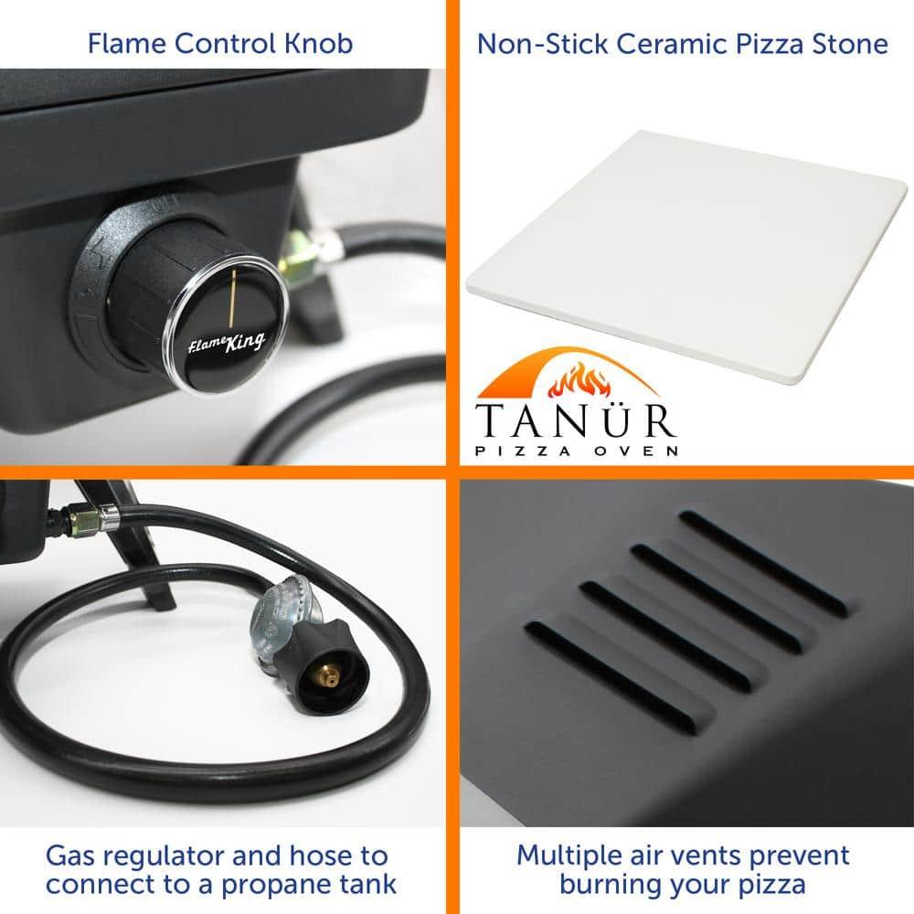 Flame King Flame King TANUR 12-inch Portable Outdoor Propane Pizza Oven for Camping and Outdoor Cooking