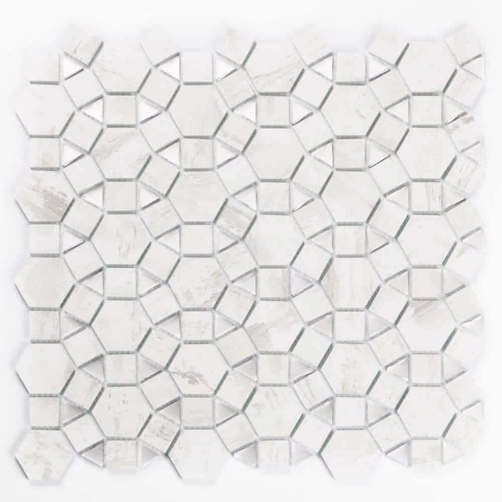 Abolos 8'' W x 8'' L Glass Peel and Stick Field Tile