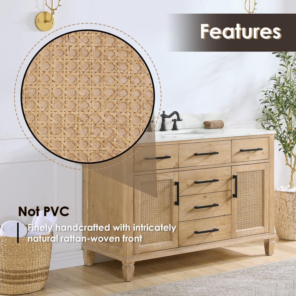 Solana 47.2" Single Bathroom Vanity Base Only in Weathered Fir
