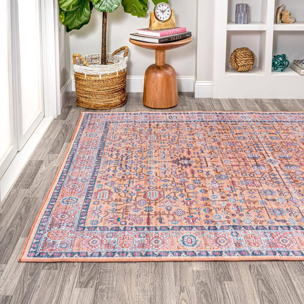 3' x 5' Kemer All-Over Persian Machine Washable Indoor/Outdoor Area Rug, Multi - JONATHAN Y