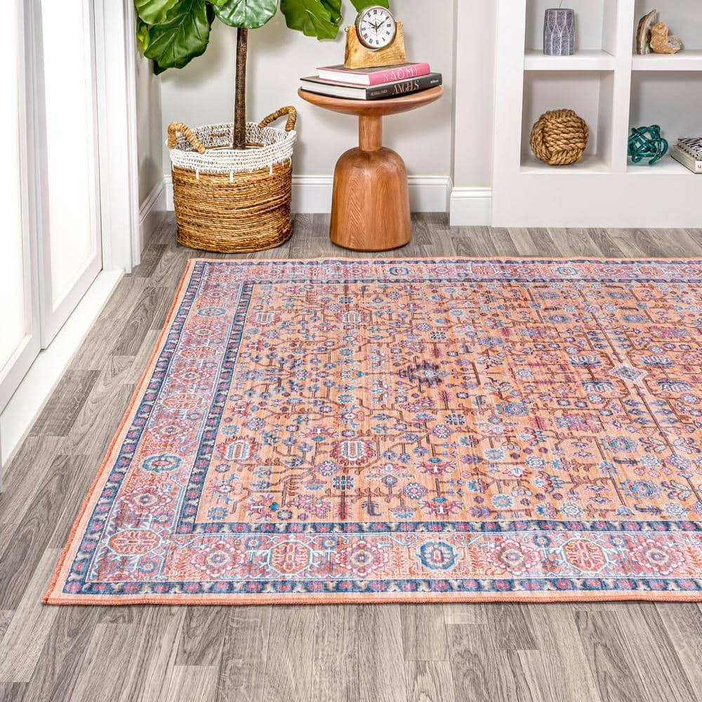 8' x 10' Kemer All-Over Persian Machine Washable Indoor/Outdoor Area Rug, Multi - JONATHAN Y