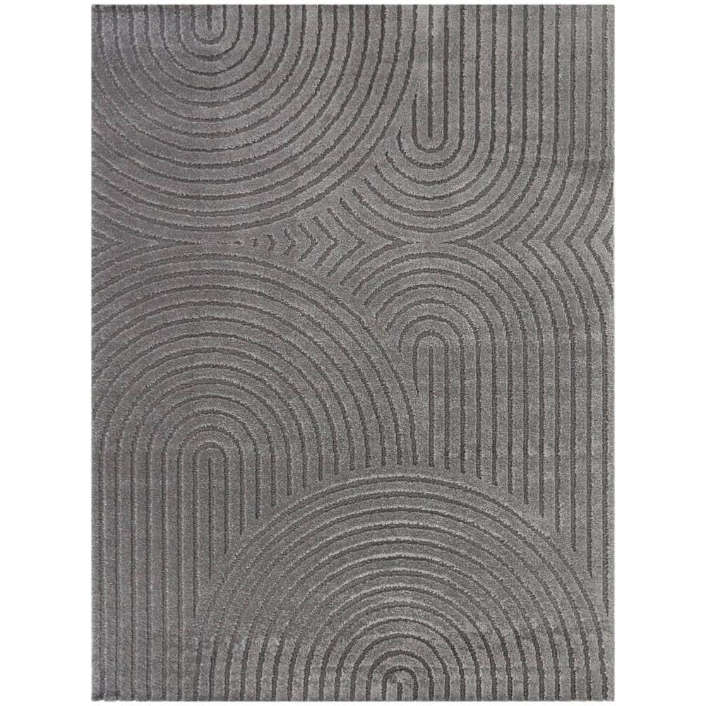7'10"x10' Caserio Mid-Century Modern Abstract Rug Gray - Balta Rugs: Fade & Stain-Resistant, Pet Friendly, OEKO-TEX Certified