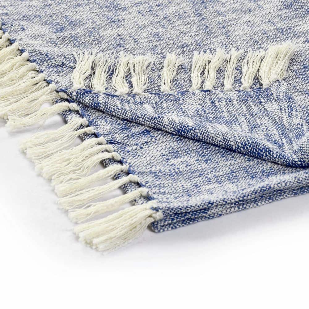 Handmade Solid 100% Cotton Woven Throw Blanket