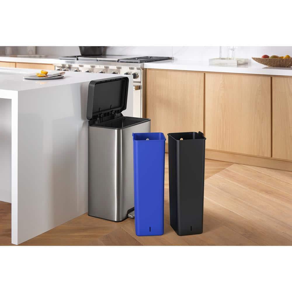Kohler ® Dual-Compartment Stainless Steel Step Trash Can