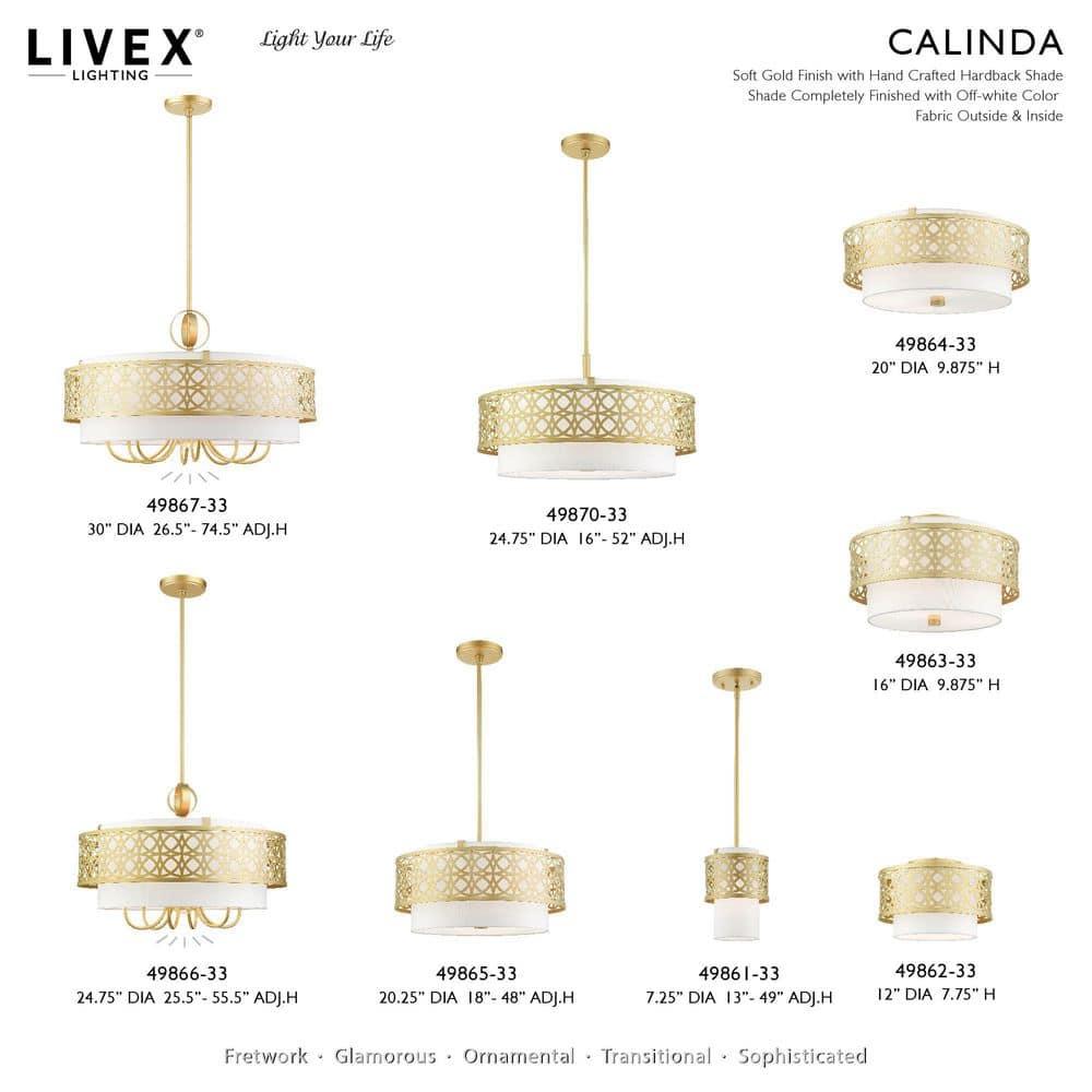 Livex Lighting Calinda 1 - Light Pendant in  Soft Gold