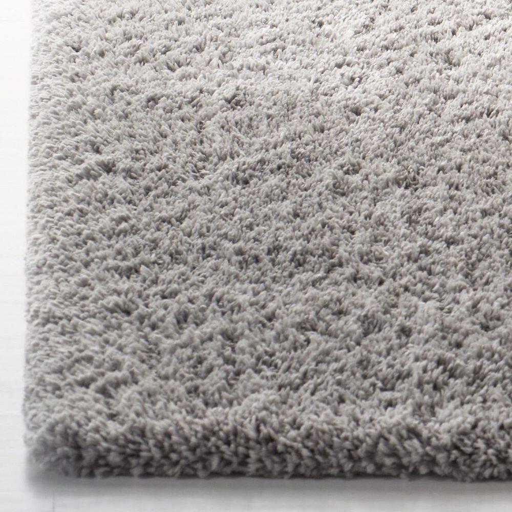 SAFAVIEH Fontana Jamie Solid Shag Area Rug, Grey, 4' x 6'