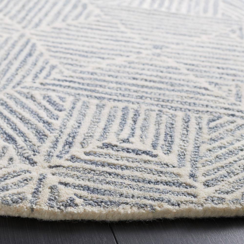 Abstract ABT763 Handmade Indoor Area Rug - Grey/Ivory - 6' Round - Safavieh