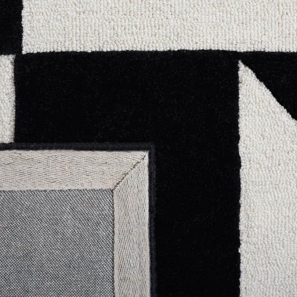 Rodeo Drive RD857 Hand Tufted Indoor Area Rug - 8'x10' - Rust/Black - Safavieh
