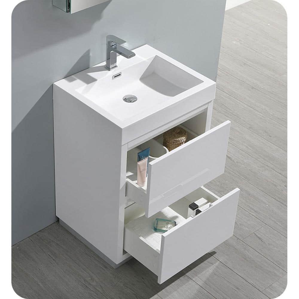 Valencia 24" Freestanding Single Sink Bathroom Vanity with Top and Sink (Faucet Not Included)