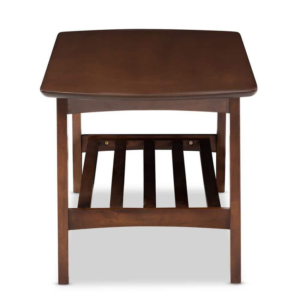 Baxton Studio Sacramento Scandinavian-Style Dark Walnut Coffee Table