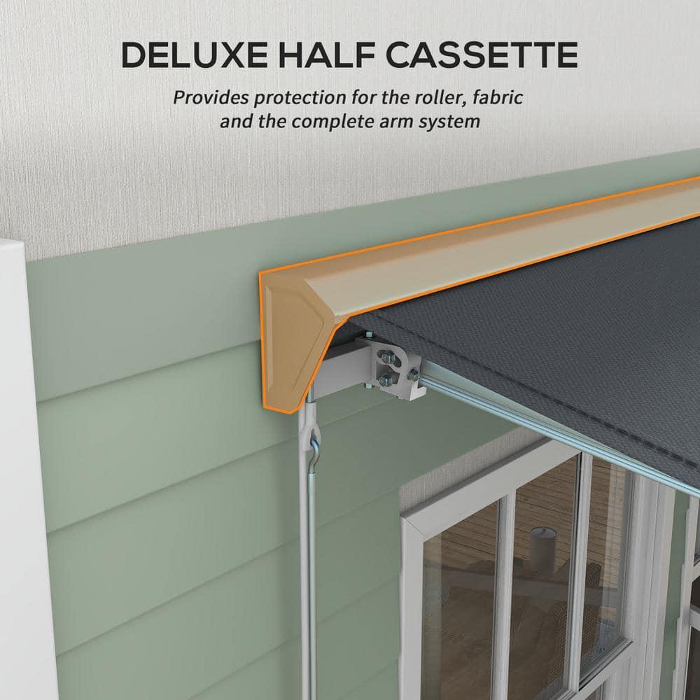 Outsunny Outsunny Polyester Cover Retractable Patio Awning
