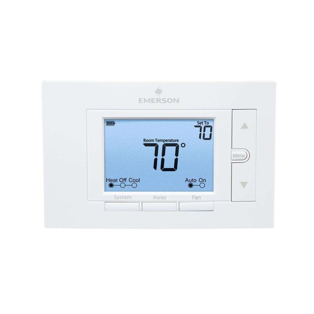 Emerson 80 Series Universal Non-Programmable Thermostat, 5 In. Display, 2 Heat / 2 Cool