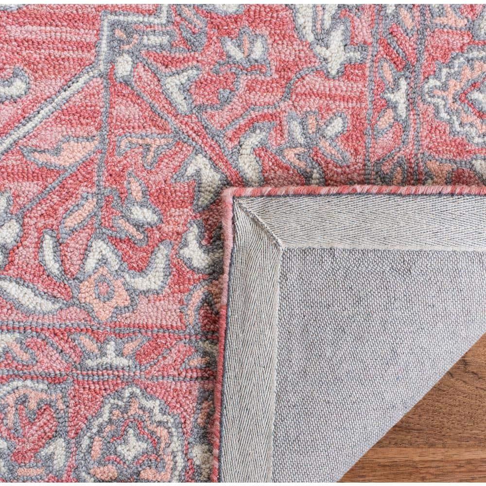 Micro-Loop MLP504 Hand Tufted Indoor Runner Rug - Pink/Ivory - 2'3"x11' - Safavieh