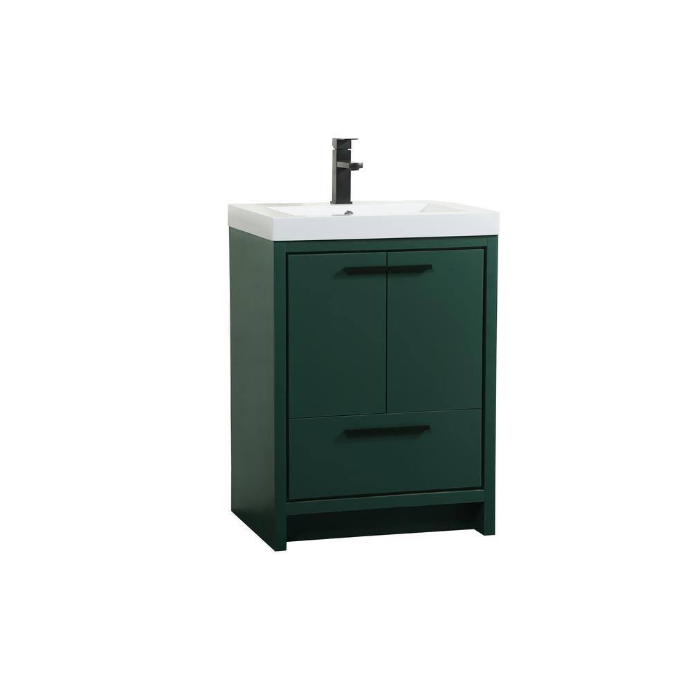 Wade Logan® Roman 24'' Single Bathroom Vanity with Engineered Marble Top